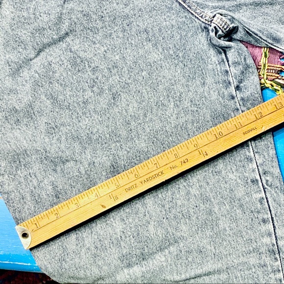 ACID WASH High Waisted Pleated 80’s Jeans  6 - Picture 8 of 8